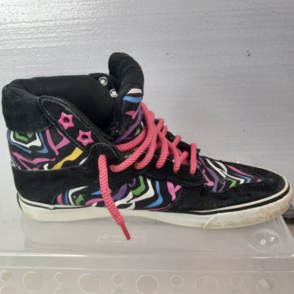 Punkrose Shoes Punkrose Neon Tiger Black And Pink Hightop